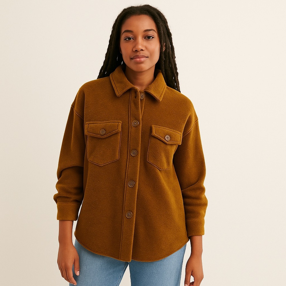 DEX Knox Shacket Dark Camel M